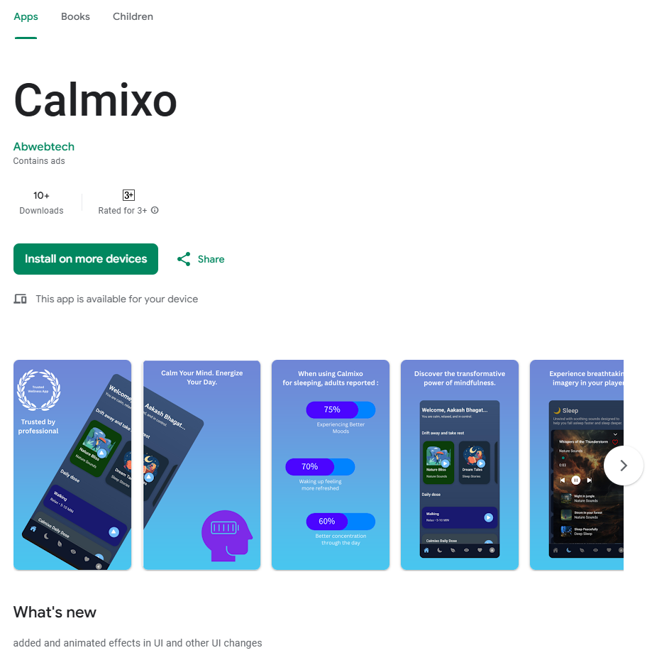 Calmixo App